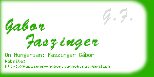 gabor faszinger business card